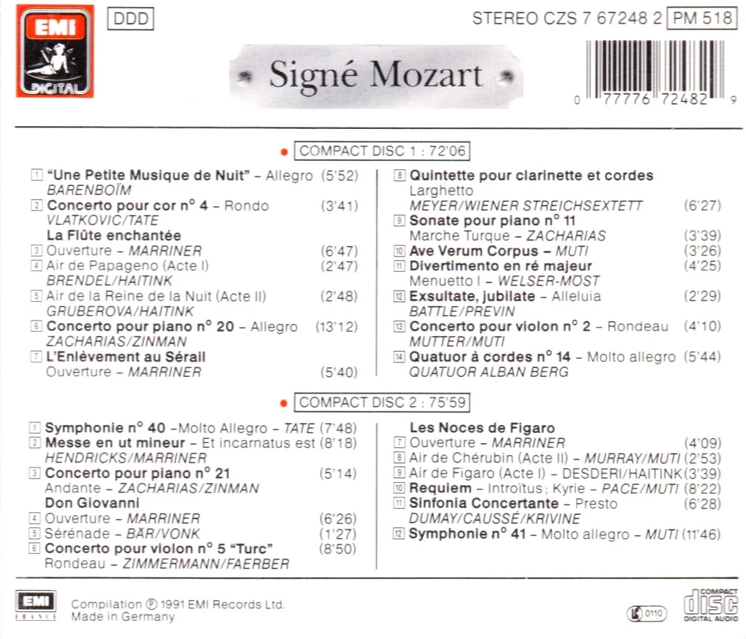 🎼 An unfindable classical treasure: Mozart by Amadeus, the legendary 1991 EMI recording – photo 2